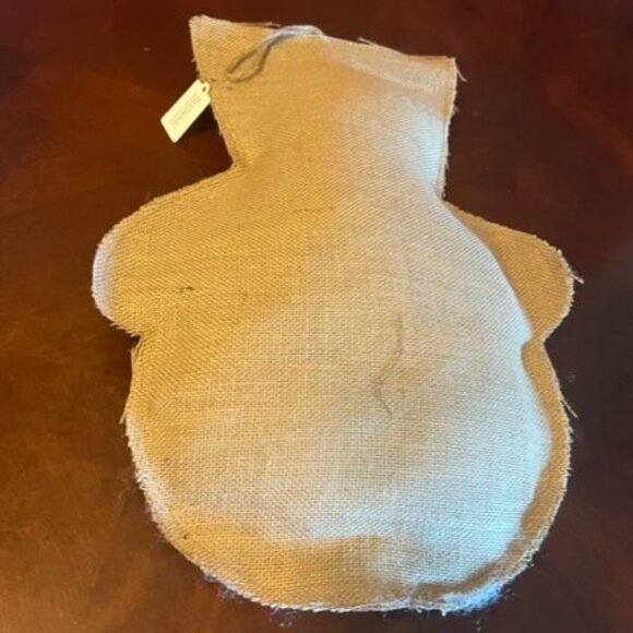 Days 'Til Christmas Burlap Snowman Advent Calendar movable nose for tracking day - Picture 8 of 8